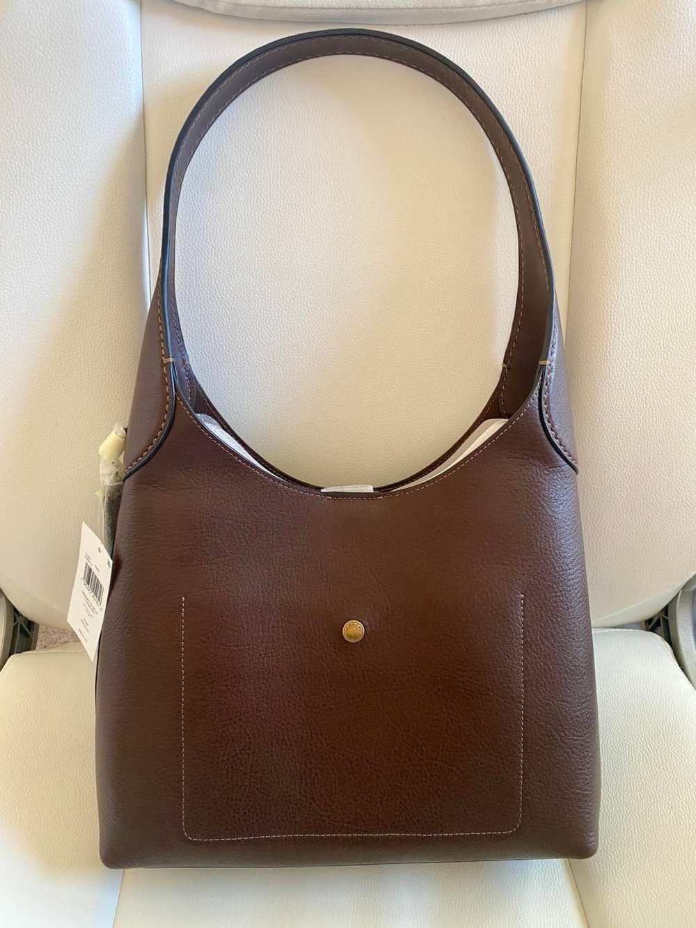 Coach Dark Brown Leather Shoulder Hobo Bag - Picture 2 of 2